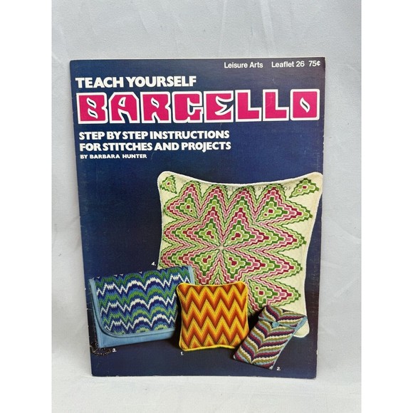 Leisure Arts Teach Yourself Bargello Book 26 Barbara Hunter Vintage 1973 Pattern - Picture 1 of 3